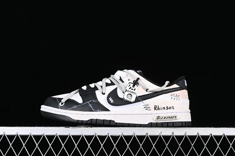 All Categories Nk SB Dunk Series Nk SB Dunk Low Low-top sneakers Customized large box Nk Dunk Low DaVinci custom Robinson SB strappy low-top casual sneakers CW1590-100
